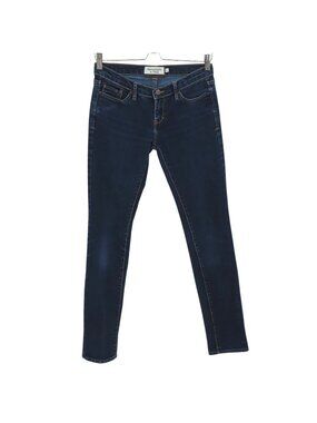 Abercrombie & Fitch Women 2L 2 Long Erin Low Rise Blue Denim Jeans Cotton Blend